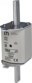 Запобіжник ножовий з плавкою вставкою NH2C 160A gG [4185216] KOMBI ETI