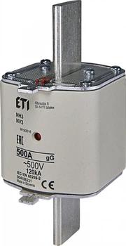 Предохранитель ножевой с плавкой вставкой NH3 500A gG [4186231] KOMBI ETI