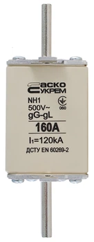Предохранитель ножевой с плавкой вставкой NH1 160A gG [A0050010030] АСКО