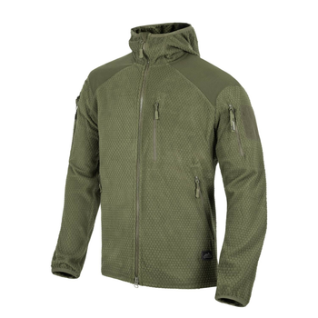 Кофта Alpha Hoodie Tactical Jacket - Grid Fleece Helikon-Tex Olive Green S
