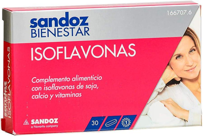 Дієтична добавка Sandoz Bienestar Isoflavonas 30 таблеток (8470001667076)