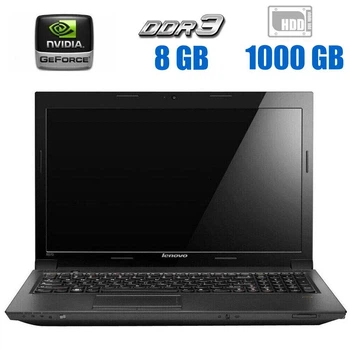 Ноутбук Lenovo B570 / 15.6" (1366x768) TN / Intel Core i3-2330M (2 (4) ядра по 2.2 GHz) / 8 GB DDR3 / 1000 GB HDD / nVidia GeForce 410M, 1 GB DDR3, 64-bit / WebCam б/у