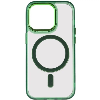 Чохол Epik TPU Iris with Magnetic Fit на Apple iPhone 13 Pro (6.1") Зелений