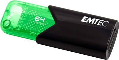 Pendrive Emtec B110 Click Easy 64GB USB 3.2 Green (ECMMD64GB113)