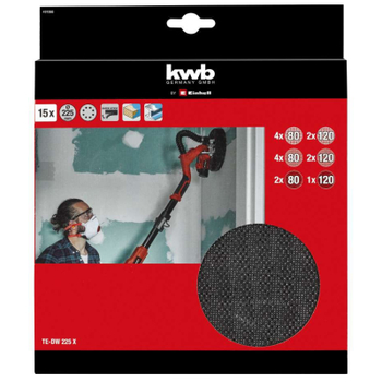 Наждачний папір Einhell KWB 15 шт, 225 мм круги до TE-DW 225 X (491066)