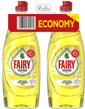 Płyn do mycia naczyń Fairy Extra + Cytryna 2 x 650 ml (8006540621172)