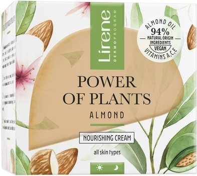 Крем для обличчя Lirene Power of Plants Живильний з Мигдалем 50 мл (5900717771413)