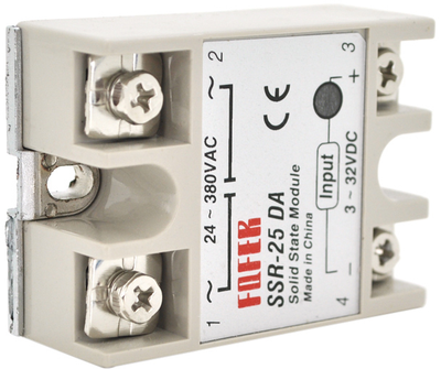 Твердотельное реле FQFER SSR-25DA 25А 24-380VAC (YT17539)