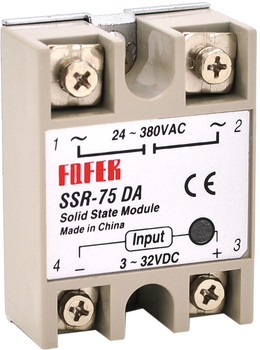 Твердотельное реле FQFER SSR-75DA 75А 24-380VAC (YT23124)