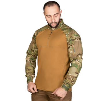 Рубашка боевая тактическая полевая износостойкая рубашка для силовых структур 7082 (XXXL) Мультикам/Койот TR_7082 (XXXL)