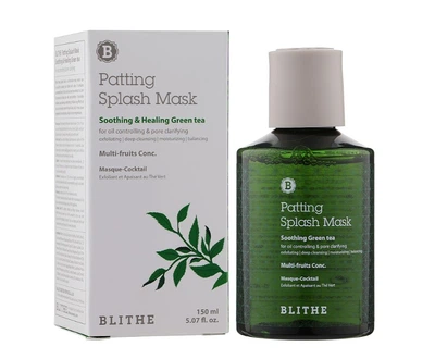 Сплеш-маска для лица с экстрактом зеленого чая Blithe Patting Splash Mask Soothing & Healing Green Tea 150 мл