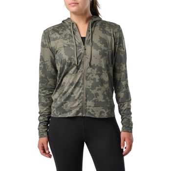 Реглан з капюшоном жіночий 5.11 Tactical PT-R Emily Full Zip Ranger Green Camo L (66022-419)