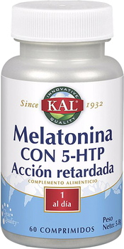 Дієтична добавка Kal Melatonina Retar 1.9 мг 60 мг 5htp 60 капсул (0021245610755)