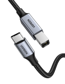 Кабель USB-C to USB type B 2.0 Ugreen US370 Printer Cable 1м Black (80805)