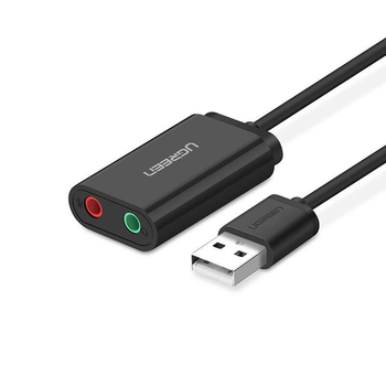 Звуковая карта USB Ugreen внешняя Black (30724)