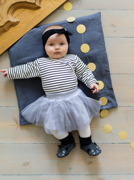 Spódniczka dziecięca dla dziewczynki tiulowa Pinokio Happy Day 110 cm Szara (5901033220227)