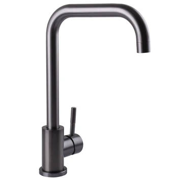 Смеситель для кухни Globus Lux ALPEN SBT1-203L-GP, Графит боковой Нержавейка, на гайке