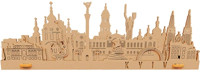 3D пазл-конструктор Cartonic 3D Puzzle Kyiv Картонный (CARTKYIV)