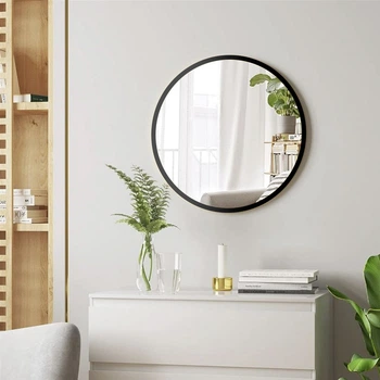 Зеркало Mirror Trade диаметр 50 см одинарное в раме черное D500 (ROZ6400091199)