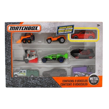 Подарунковий набір автомобілів Matchbox Mattel Gift Set of 9 Themed Cars or Trucks у масштабі 1:64 (Styles May Vary) (746775159702)