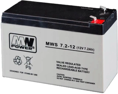 Аккумуляторная батарея MW Power 12V 7.2 AH AGM (MWS 7.2-12)