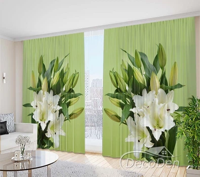 Фото Штори PHOTODECOR "Букет білих лілій"