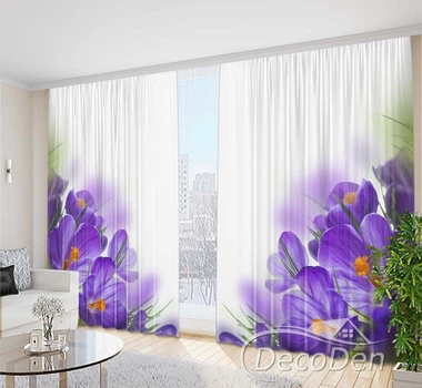 Фото Штори PHOTODECOR "Фіолетові крокуси"
