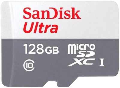 SanDisk Ultra microSDXC 128GB 100MB/s Class 10 UHS-I (4x6 pack size), EAN: 0619659196509