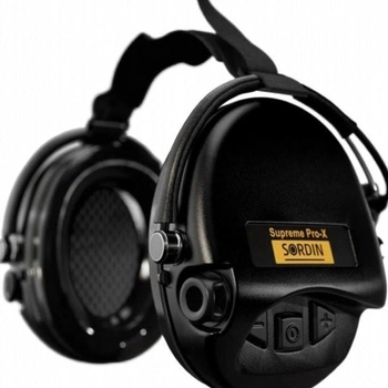 Активні тактичні навушники Sordin Supreme Pro-X Neckband з заднім тримачем 76302-X-02-S, Чорні