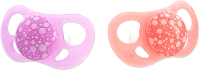 Набір силіконових пустушок Twistshake 6+ міс пастельний рожевий/бузковий 2 шт (7350083122896)