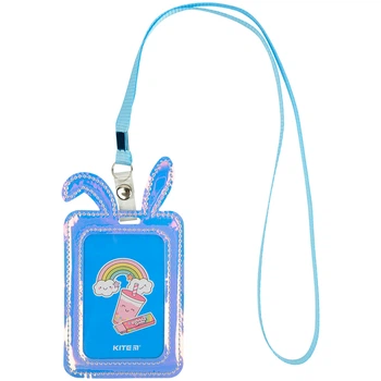 Бейдж вертикальный Kite Bunny с голографическим фиолетовым эффектом (K22-449-01)