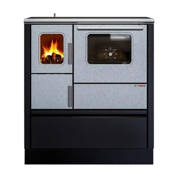 Печь кухонная отопительно-варочная ALFA-PLAM INOX 75 Черный
