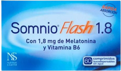 Натуральна добавка Nutrition & Sante Somnio Flash 1.8 мг 60 таблеток (8424252111420)
