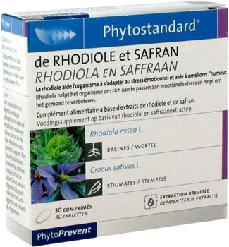 Naturalny suplement Pileje Phytostandard Rhodiola y Saffron 30 tabletek (3401560448436)