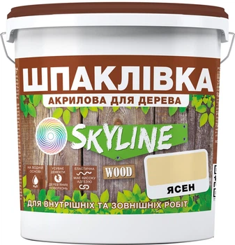 Шпаклівка для Дерева готова до застосування акрилова SkyLine Wood Ясен 7 кг (42474185_rozetka)