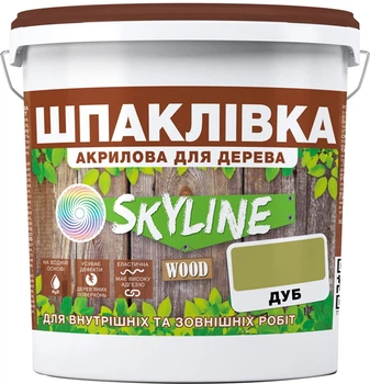 Шпаклівка для Дерева готова до застосування акрилова SkyLine Wood Дуб 14 кг (42471127_rozetka)
