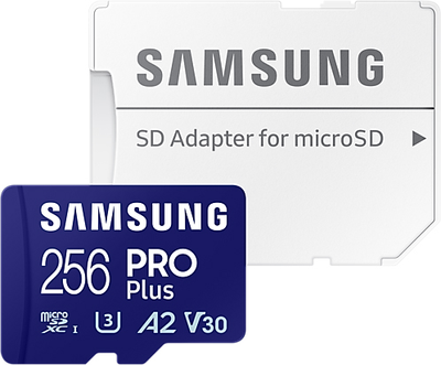 Karta pamięci Samsung PRO Plus microSDXC 256GB Class 10 UHS-I U3 V30 + adapter SD (MB-MD256KA/EU)