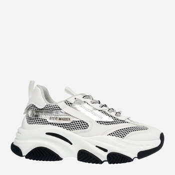 Sneakersy damskie z siatki na wysokiej platformie do kostki Steve Madden Possession Sneaker SM11001910-04D 37 23 cm Białe (8720236747051)