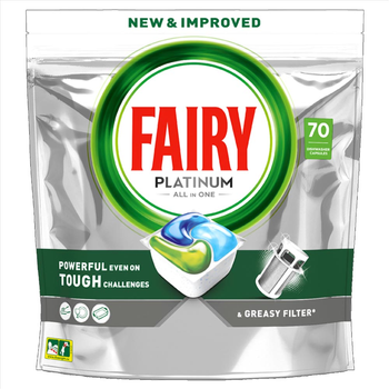 Капсули для посудомийних машин Fairy Platinum Green 70 шт (8006540725733)