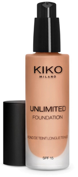Podkład Kiko Milano Unlimited Foundation SPF 15 Warm Rose 50 trwały 30 ml (8025272627504)