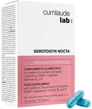 Suplement diety Cumlaude Serotogyn Nocta 30 kapsułek (8428749865100)