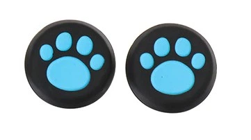 Силиконовые накладки на стики Лапки (Black/Blue) для геймпадов Sony DualShock PS4 / DualSense PS5 / Xbox Series|One (2шт.) [397761039]