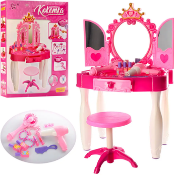 Трюмо Limo Toy зі стільчиком та аксесуарами Рожеве (661-20)