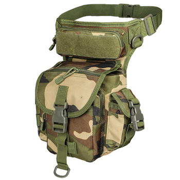 Сумка тактична на стегно польова для силових структур AOKALI Outdoor A90 Camouflage Green (SK-N5358-63077S)