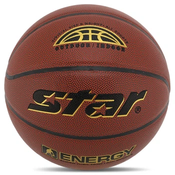 Мяч баскетбольный PU №7 STAR ENERGY (PU, бутил, коричневый) (BB4317_Коричневий)