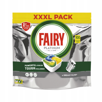Капсули для посудомийних машин Fairy Platinum лимон 100 шт (8001841948904)