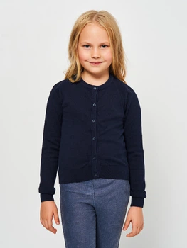 Дитяча кофта для дівчинки Minoti 8GKNIT 2 34803JNR 98-104 см Синя (5059030602864)
