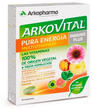 Suplement diety Arkopharma Arkovital Inmunoplus Pure Energy 30 tabletek (3578830124472)