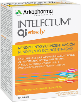 Suplement diety Arkopharma Intelectum Study 30 kapsułek (3578830122867)