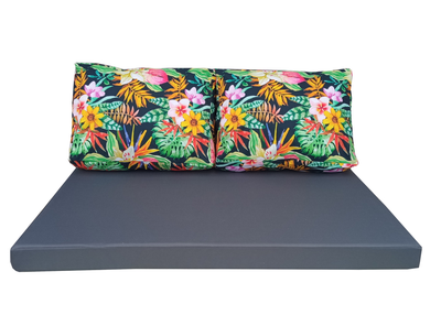 Комплект водовідштовхуючих подушок для палет-дивана eGarden FLORAL 120x80x10/120x60x20